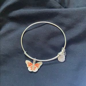 orange butterfly alex and ani bracelet